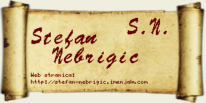 Stefan Nebrigić vizit kartica
